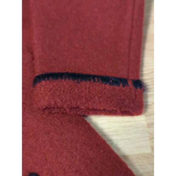 Woolrich Sweater Cardigan Womens Medium Red Button Up Embroidered Pockets - Picture 10 of 10